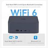 Beelink EQi12 mini PC, Intel Core i3 1220P (10C/12T, do 4,4 GHz), 16 GB DDR4 RAM 500 GB M.2 PCIe4.0 SSD, mini komputer z systemem Windows 11 Pro, podwójny wyświetlacz 4K, WiFi 6/BT5.2/Dual Gigabit LAN
