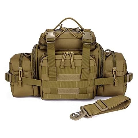 Huntvp Taktisch Hüfttasche Molle 3Way Gürteltasche wasserdichte Bauchtasche Tactical Crossbody Multifunktional Waistbag Bumbag Militär Cover