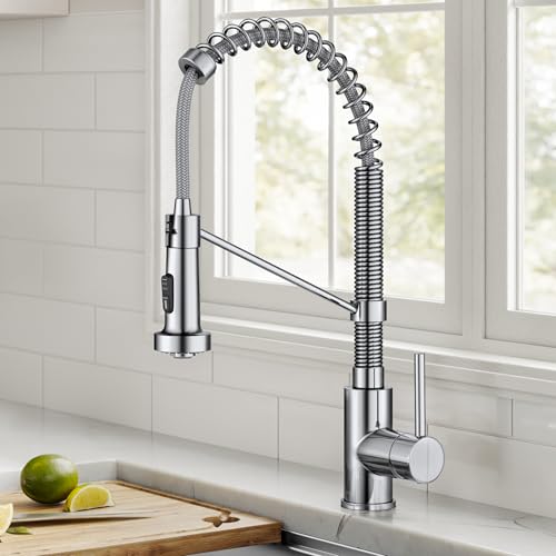 Kraus KPF-1610CH Bolden Commercial Style 2-Function Single Handle Pull Down Kitchen Faucet In Chrome thumb #1