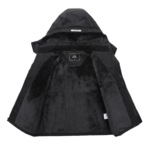Idtalhzy Kid'S Ski Jacket Waterproof Winter Coat Boy'S And Girl'S Fleece Snowboarding Jackets With Detachable Hood thumb #4