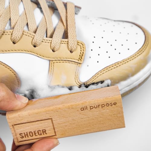 SHOEGR Unisex-Adult Essential Cleaner Kit | Suitable For Nubuck, Canvas, Trainers, Multi-Material & Sports Shoes | Travel Friendly Shoe Care Kit | All Purpose Brush & Cleaning Solution (Standard)