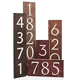 Modern House Numbers for Outside - Horizontal or Vertical Address Sign, 5 Colors, Up to 6 Digits, Address Plaque