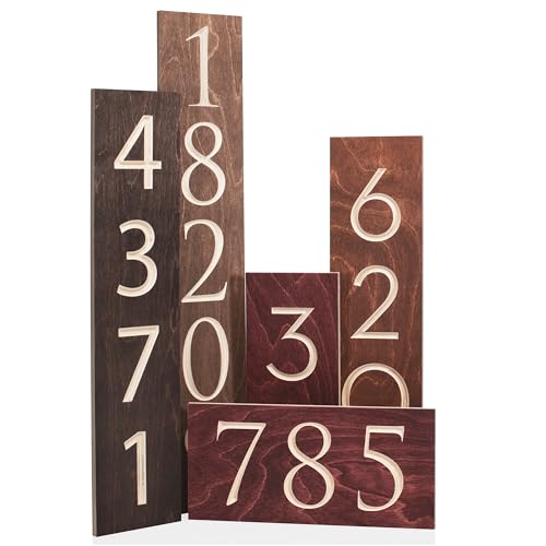 Modern House Numbers for Outside - Horizontal or Vertical Address