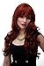 Produktbild WIG ME UP - 285-350 Damen Perücke große kräftige Locken, welligem Haar mit glattem Pony Rot Kupferrot ca. 65 cm