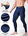 Niksa Men's Compression Pants, Athletic Workout Tights Performance Leggings Baselayer for Running Football Yoga Sports Navy
