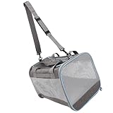 POPETPOP Weiche Katzentragetasche mit Atmungsaktivem Netzgewebe und Oxford Stoff für Unterwegs Leichter Katzen und Hundeträger für Kleine Haustiere für Outdoor Abenteuer