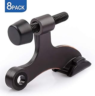 HOMOTEK 8 Pack Hinge Pin Oil Rubbed Bronze Door Stopper,Adjustable Deluxe Heavy Duty
