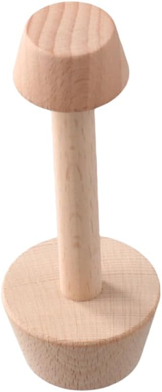 Leadigol Double Side Wooden Egg Tart Mould Dough Pusher Tool, Kitchen Baking Tools Wooden Pastry Pusher Egg Tart Tamper DIY Cake Pastry Tools
