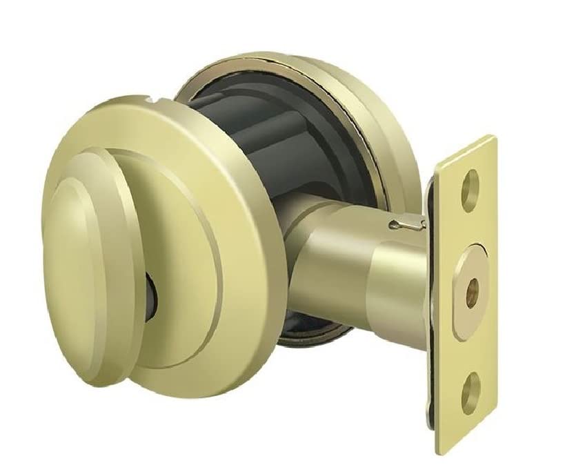 Deltana Solid Brass Port Royal Deadbolt Lock Grade 2, Deadbolts