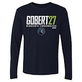 500 LEVEL Rudy Gobert Minnesota Timberwolves Long Sleeve Shirt - Rudy Gobert Minnesota Timberwolves Elite WHT (Navy, Large)