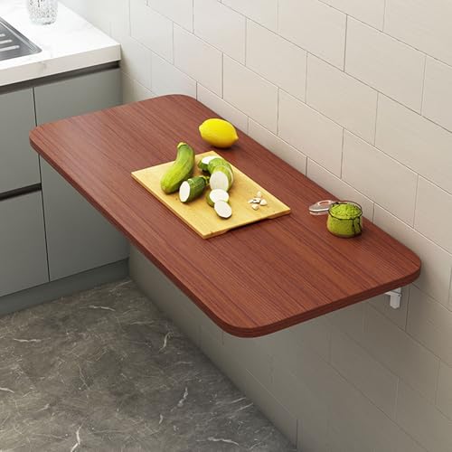 Table murale peu encombrante en bois pour libérer de l'espace au sol - 8