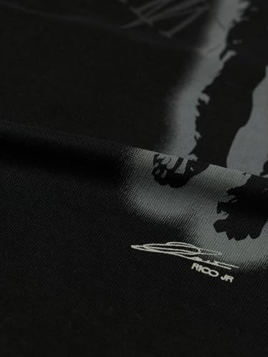 Image of The Souled Store Official Stranger Things: Vecna Men and Boys Long Sleeves Round Neck Black Graphic Printed Casual Drop Shoulder Lightweight Cotton Oversized Full Sleeve T-Shirts