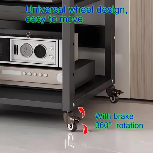 Étagères réglables pour tourne-disque meuble audio mobile gain de place - 5