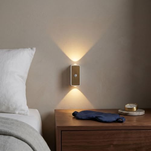Apliques de pared LED con sensor de movimiento lámpara recargable USB para pasillo blanco 7