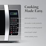 Farberware Countertop Microwave 1000 Watts, 1.3 Cu. Ft. - Microwave Oven With LED Lighting and Child Lock - Perfect for Apartments and Dorms - Easy Clean Stainless Steel