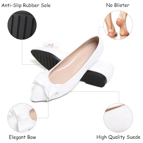 Image of SAILING LU Women's Bow-Knot Pointed Toe Ballet Flats