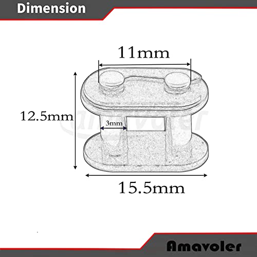 Image of 5 PCS T8F Drive Chain Master Link Replacement Fit For 43cc 47cc 49cc 50cc 2-Stroke Syx Moto Holeshot SSR SX50 Coolster Pit Dirt Bike (5Pcs).