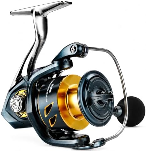 Spinning Fishing Reel – 33LBs Max Drag, 5.2:1 Gear Ratio, Water R...