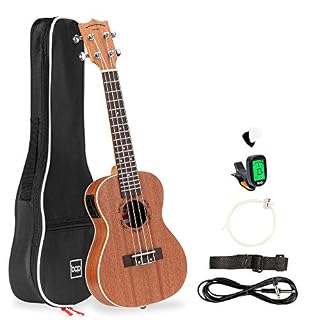 Best Choice Products Kit de démarrage pour ukulélé acoustique 23 cm avec sac de transport, accordeur intégré, sangle… - Les Beatles, Paul McCartney, John Lennon, RIngo Starr, George Harrison