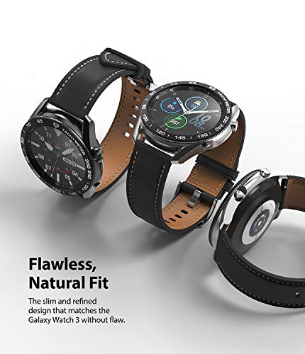 Image of Ringke Bezel Styling for Galaxy Watch 3 45mm Bezel Ring Adhesive Cover Anti Scratch Aluminum Protection Accessory - Black [45-10]