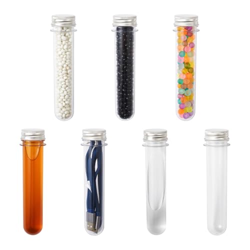 Image of Magibeads 12Pcs Clear Tube Plastic Bead Containers with Lids 5.9 x 1.45 Inches Travel Size Seed Bead Cylinder Bead Organizer Box Diamond Painting Storage Containers 60ml Capacity