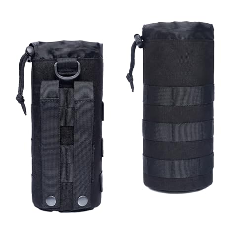ZFRITP - 2 PCS Sac de Bouteille d'eau Molle Tactique,Sac de Bouteille d'eau Tactique,Pochette Cabaia,Porte Bouteille Molle en Réglable,Poches de Sac à Dos de Randonnée Militaire pour L'extérieur Marche Camping