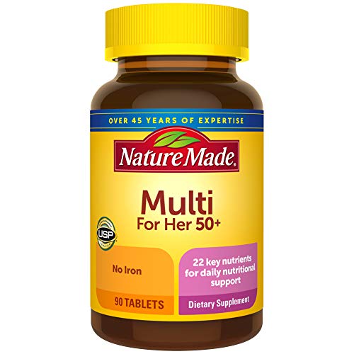 Nature Made Women's Multivitamin 50+ Tablets, 90 Count for Daily Nutritional Support (Pack of 3)