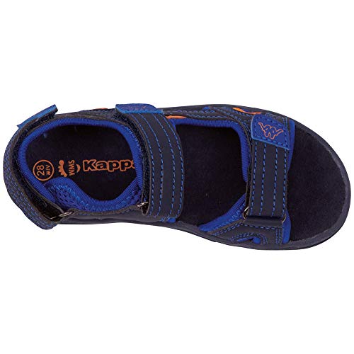 Kappa Early II K, Sandale Mixte Enfant, Bleu Navy Orange 6744, 27 EU