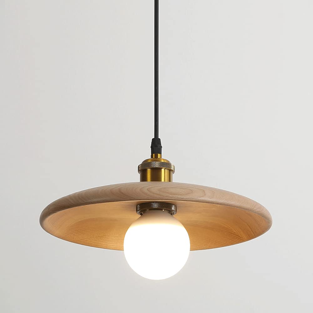 Lámpara Colgante E27 de madera ideal para comedor nórdico