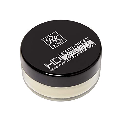 Ruby Kisses Loose Setting Powder 0.4oz, Weightless, Smooths, Mattifying Finish and Shine Control, Pure Silica Mineral Powder (Banana)