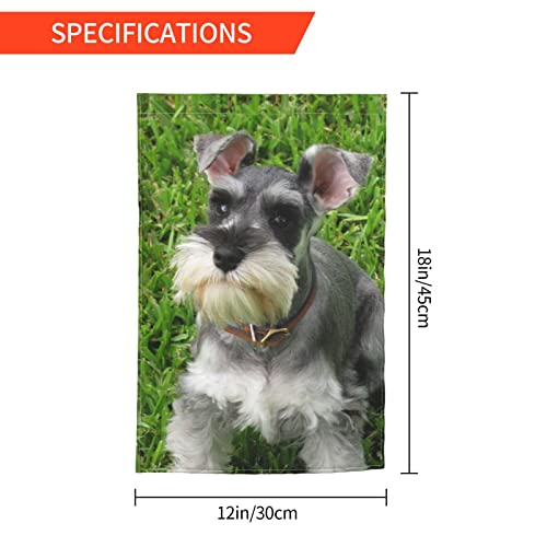 Miniature Schnauzer Garden Flag House Yard, Seasonal Banner With Vivid Color And Uv Fade Resistant For Outdoor/Indoor Home Decor Party And Garden Yard Decorations,12''X18'' #TOP2