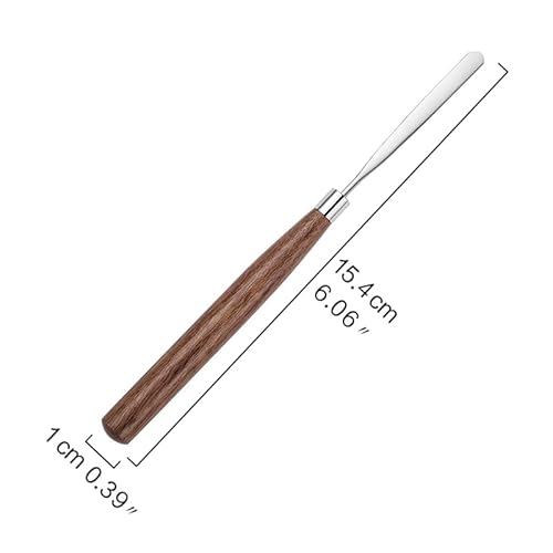 Palette Knife, Stainless Steel Painting Knife with Wood Handle, Metal Artist Knife for Oil, Canvas, Acrylic Painting, Flexible Spatula Pallet Knife for Color Mixing,Spreading