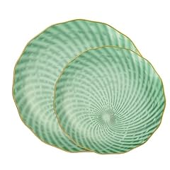 Translucent Green With Gold Rim