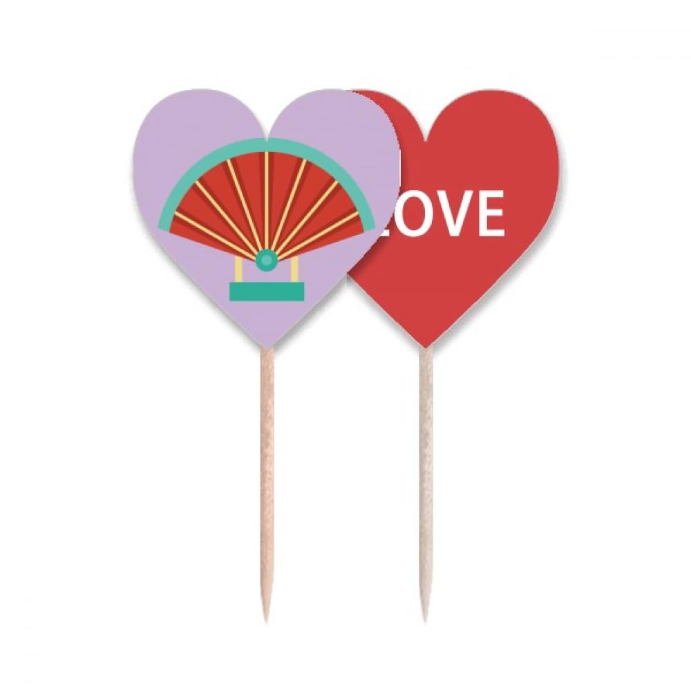 Lable Cupcake Pick Coeur d'Amour pour Décoration Gâteau Anniversaire Surprise