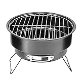 Tragbar und kompakt: Faltbares Design, abnehmbare Füße, einfach zu tragen. Grill für Camping, Picknick, Garten oder Strand. Geeignet für Gruppen von 3-5 Personen.