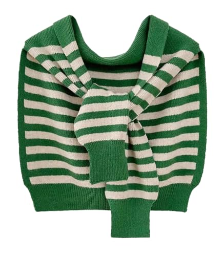 Sweater Shawl Wraps Women Pashmina Shawls and Wraps Knitted Stripe Cashmere Sweater Shawl Scarf Cardigan Cape Shoulder Top