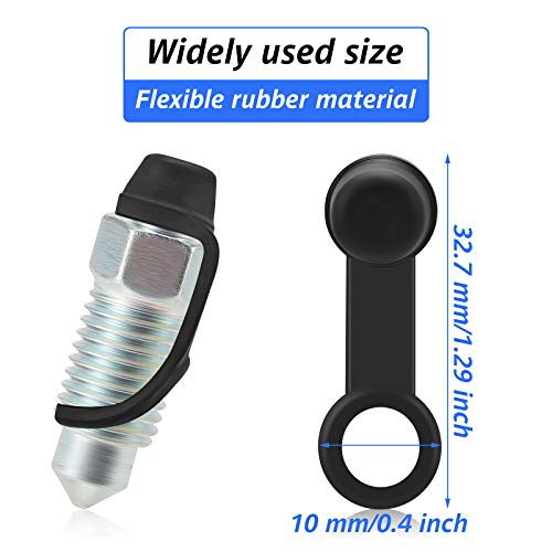 Frienda FRIENDA-BLEEDER SCREWS-01 50 Pack Brake Bleeder Cap Rubber Grease Fitting Caps Small Automotive Brake Bleeder Screw Caps Car Zerk Dust Cover thumb #2