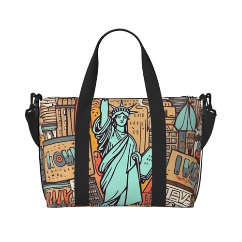 Sac de nuit étanche pour homme et femme à motif New York