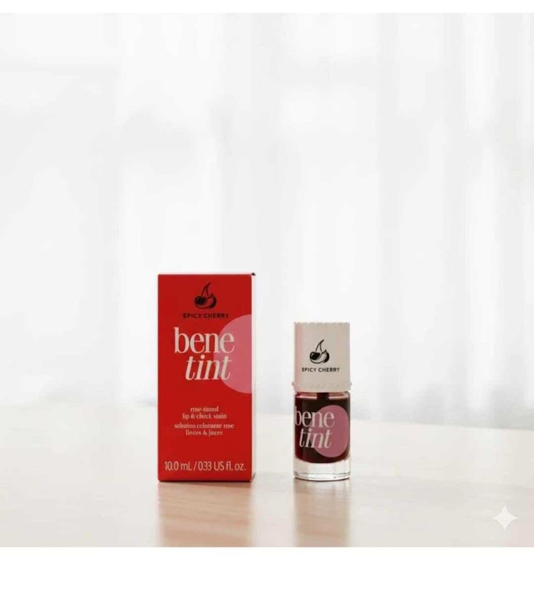 Bene Tint Zinc-Tinted Lip & Cheek Stain, Spicy Cherry, 10.0 mL