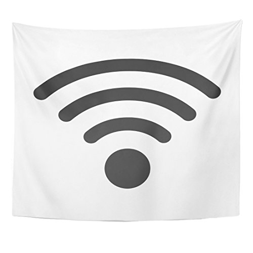 Tapestry Black Connection Signal Flat Blue Internet Radio Home Decor Wall Hanging for Living Room Bedroom Dorm 50x60 inches