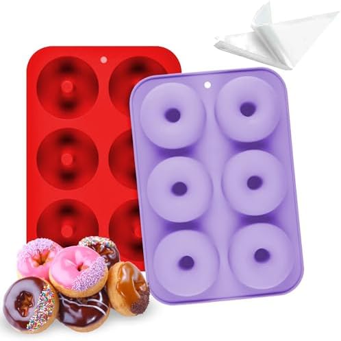 2 Pieces Non-Stick Donut Mould, Ideal for Baking, Cookies, Cupcak...