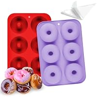 SILIVO Moule Gateau Silicone 20 cm Rond, 2Pcs Moule Layer Cake 20 cm de