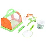 SUPER VALOR SET: Viene con 1pc de jaula de insectos, lupa 1pc, neta de insectos 1pc, insecto 1pc, 1pc y cuadro de observación 1pc. Los niños pueden recolectar insectos, hojas, flores, rocas, conchas y minerales, etc. con ellos para observar.