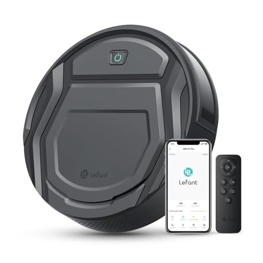 LEFANT Robot Aspirapolvere, Aspirazione 2200Pa,Peli di animali,Capelli, Pavimenti, Polvere,Pulizia della casa,Autonomia 120 min, 6 Modalità di Pulizia,Wi-Fi/App/Telecomando,M210P Grigio