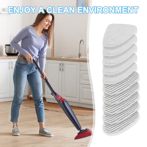 10 Pack für Vileda Dampfreiniger Steam Ersatzbezüge Mikrofasern Set, für Vileda Steam Plus Bodenwischer Dampfreiniger Wiederverwendbar, für Alle Flecken Entfernen Boden