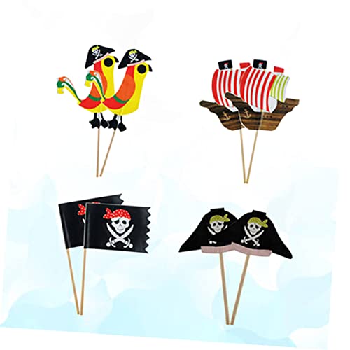 KOMBIUDA 60 Peças Decorações De Cupcake Decoração Infantil Decoração Azul Decorações De Bolo Azul De