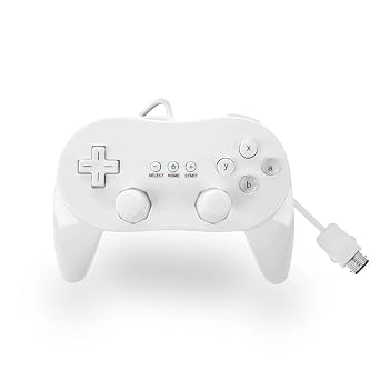 XYAB Wired Classic Pro Style Controller White Compatible with Wii/Wii U Console