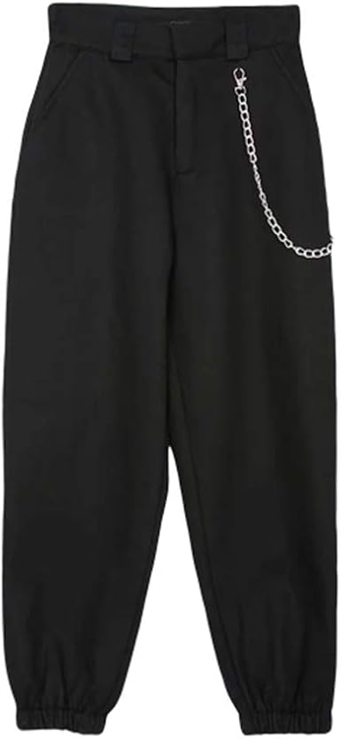 Compra Houzhou Punk Cadena Pantalones Anchos Pantalones De Pierna De  Cintura Alta Pantalones A Cuadros Para Mujer Vintage Pantalones A Cuadros  Streetwear Hip Hop Fashion 201026 Barato | Entrega Rápida Y Calidad 