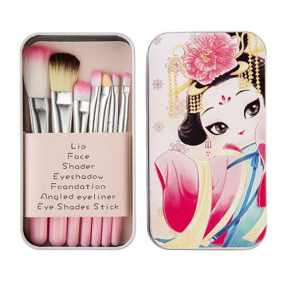 AOCOCO7 PCS Makeup Foundation Powder Eyeshadow Brushes(PINK)