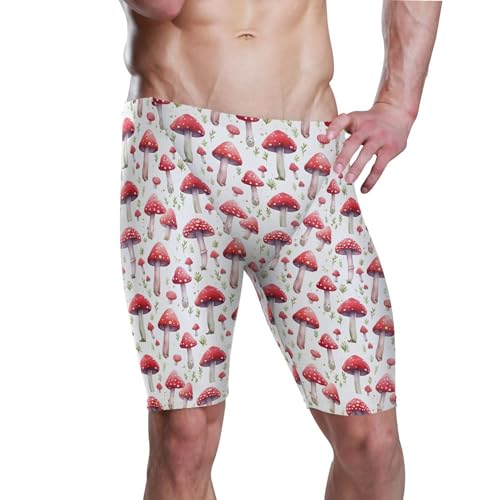 Mushroom Men's Swim Jammers Racing & Training Swimsuit Fast, Flexible,Comfortable XXXL B0403256